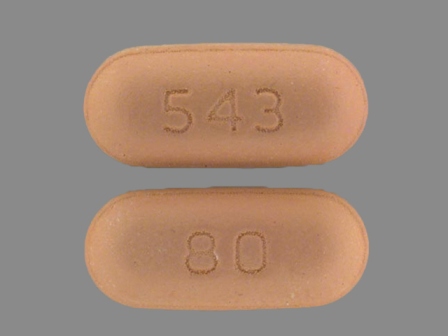 543 80: (0006-0543) Zocor 80 mg Oral Tablet by Merck Sharp & Dohme Corp.
