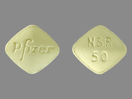 Pfizer NSR 50: (0025-1720) Inspra 50 mg Oral Tablet by G.d. Searle LLC Division of Pfizer Inc