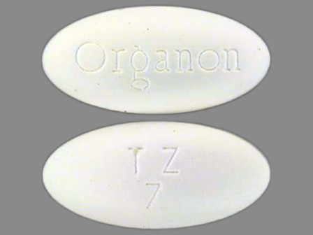 T7Z OR Organon TZ 7: (0052-0109) Remeron 45 mg Oral Tablet by Organon USA Inc.