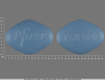 VGR100 Pfizer: (0069-4220) Viagra 100 mg Oral Tablet by Remedyrepack Inc.