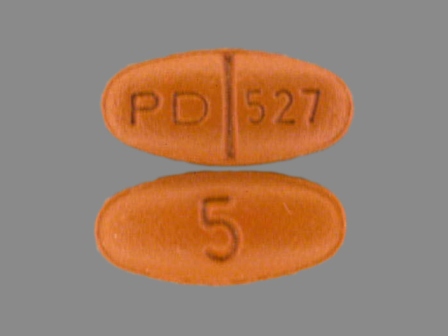 PD 527 5: (0071-0527) Accupril 5 mg Oral Tablet by Parke-davis Div of Pfizer Inc