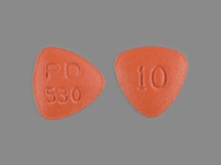 PD 530 10: (0071-0530) Accupril 10 mg Oral Tablet by Parke-davis Div of Pfizer Inc