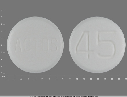 ACTOS 45: (0093-2046) Pioglitazone (As Pioglitazone Hydrochloride) 45 mg Oral Tablet by Teva Pharmaceuticals USA Inc