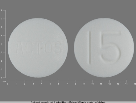 ACTOS 15: (0093-2048) Pioglitazone (As Pioglitazone Hydrochloride) 15 mg Oral Tablet by Teva Pharmaceuticals USA Inc