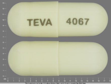 TEVA 4067: (0093-4067) Prazosine (As Prazosin Hcl) 1 mg Oral Capsule by Teva Pharmaceuticals USA Inc