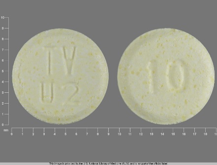 TV U2 10: (0093-5246) Olanzapine 10 mg Disintegrating Tablet by Teva Pharmaceuticals USA Inc
