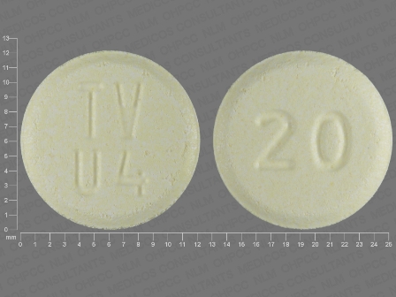 TV U4 20: (0093-5248) Olanzapine 20 mg Disintegrating Tablet by Teva Pharmaceuticals USA Inc
