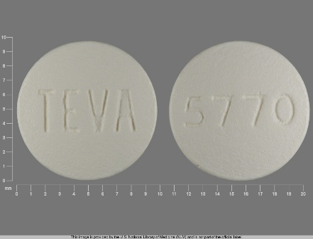 TEVA 5770: (0093-5770) Olanzapine 10 mg Oral Tablet by Teva Pharmaceuticals USA Inc