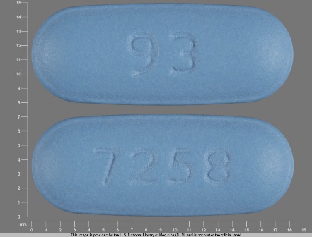 93 7258: (0093-7258) Valacyclovir (As Valacyclovir Hydrochloride) 500 mg Oral Tablet by Teva Pharmaceuticals USA Inc