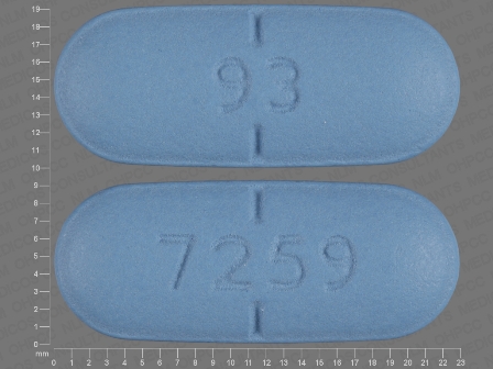 93 7259: (0093-7259) Valacyclovir 1 Gm Oral Tablet by Teva Pharmaceuticals USA Inc