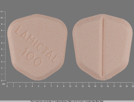 Lamictal 100 pink 6 sided pill