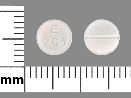 E 205: (0185-0205) Methimazole 5 mg Oral Tablet by Eon Labs, Inc.