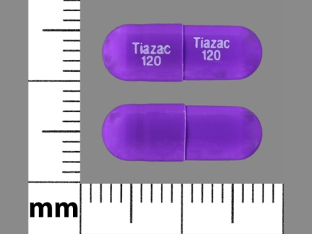 Tiazac 120: (0187-2612) 24 Hr Tiazac 120 mg Extended Release Capsule by Cardinal Health