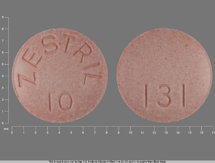ZESTRIL10 131: (0310-0131) Zestril 10 mg Oral Tablet by Astrazeneca Pharmaceuticals Lp