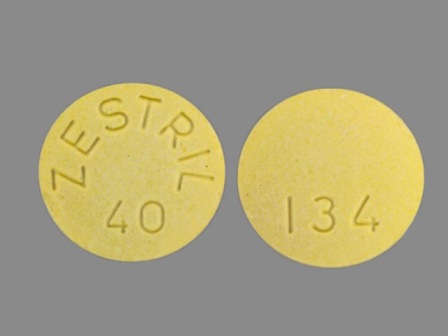 ZESTRIL40 134: (0310-0134) Zestril 40 mg Oral Tablet by Almatica Pharma Inc.