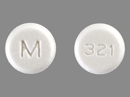 M 321 round white pill
