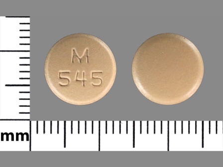 M 545: (0378-3545) Mirtazapine 45 mg Oral Tablet by Mylan Pharmaceuticals Inc.