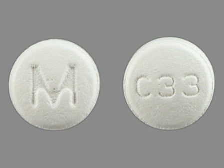 M C33: (0378-3633) Carvedilol 12.5 mg Oral Tablet by Mylan Pharmaceuticals Inc.