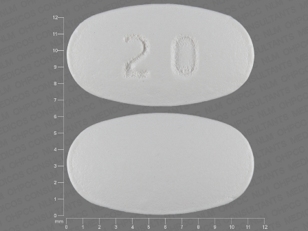 20: (0378-3951) Atorvastatin (As Atorvastatin Calcium) 20 mg Oral Tablet by Mylan Pharmaceuticals Inc.