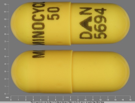 MINOCYCLINE 50 DAN 5694: (0591-5694) Minocycline Hydrochloride 50 mg Oral Capsule by Avpak