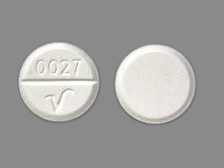 0027 V White Round Tablet