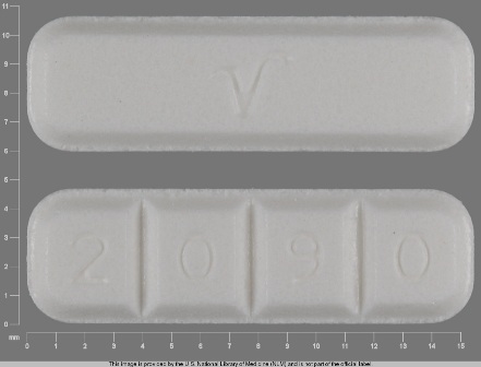 2090 V: (0603-2130) Alprazolam 2 mg Oral Tablet by Qualitest Pharmaceuticals