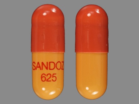 SANDOZ 625: (0781-2617) Rivastigmine 6 mg (As Rivastigmine Tartrate 9.6 mg) Oral Capsule by Sandoz Inc