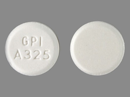 GPI A325: (0904-1982) Apap 325 mg Oral Tablet by Lake Erie Medical Dba Quality Care Products LLC