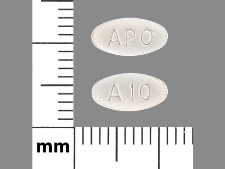 APO A10: (0904-6290) Atorvastatin Calcium 10 mg Oral Tablet, Film Coated by Ncs Healthcare of Ky, Inc Dba Vangard Labs