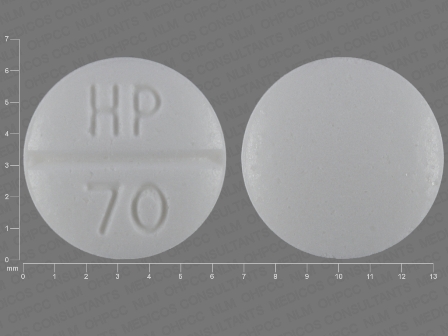 HP 70: (23155-070) Methimazole 5 mg Oral Tablet by Heritage Pharmaceuticals Inc.