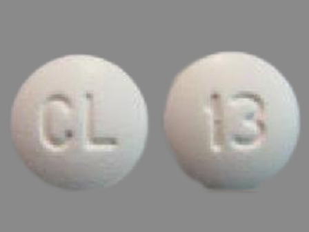 CL 13: (43199-013) Hyoscyamine Sulfate .125 mg Oral Tablet by Rpk Pharmaceuticals, Inc.