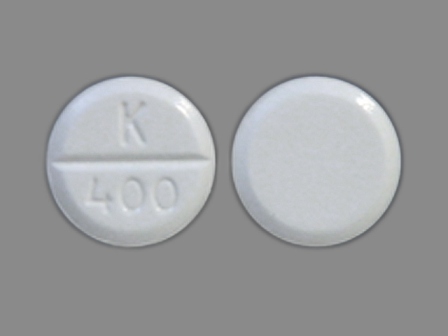 K 400: (49884-065) Glycopyrrolate 1 mg Oral Tablet by Remedyrepack Inc.