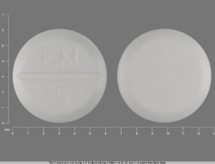 EM 5: (49884-640) Methimazole 5 mg Oral Tablet by Par Pharmaceutical Inc