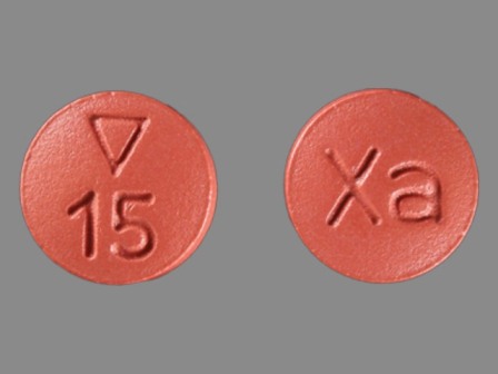 15 Xa: (50458-578) Xarelto 15 mg Oral Tablet by Janssen Pharmaceuticals, Inc.