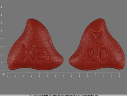 20 Xa: (50458-579) Xarelto 20 mg Oral Tablet, Film Coated by Cardinal Health
