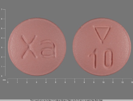 10 Xa: (50458-580) Xarelto 10 mg Oral Tablet by Janssen Pharmaceuticals, Inc.