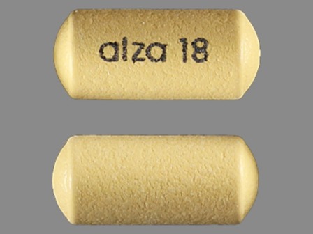 alza 18: (50458-585) 24 Hr Concerta 18 mg Extended Release Tablet by Janssen Pharmaceuticals, Inc.