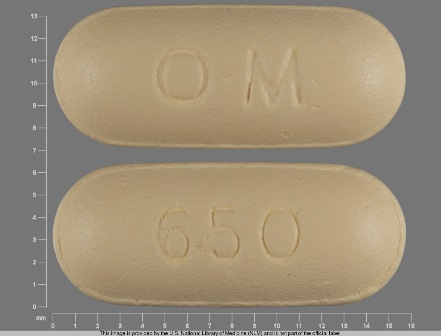 O M 650: (50458-650) Ultracet (Apap 325 mg / Tramadol Hydrochloride 37.5 mg) Oral Tablet by Rebel Distributors Corp