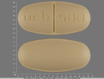 ucb 500: (50474-595) Keppra 500 mg Oral Tablet by Stat Rx USA LLC