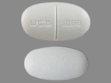 ucb 1000: (50474-597) Keppra 1000 mg Oral Tablet, Film Coated by Rxpak Division of Mckesson Corporation