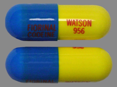 FIORINAL CODEINE WATSON 956: (52544-956) Fiorinal With Codeine (Aspirin 325 mg / Butalbital 50 mg / Caffeine 40 mg / Codeine Phosphate 30 mg) Oral Capsule by Watson Pharma, Inc.