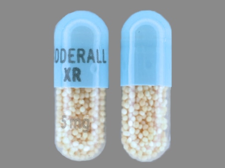 ADDERALL XR 5 mg: (54092-381) Adderall XR 5 mg 24 Hr Extended Release Capsule by Shire Us Manufacturing Inc.