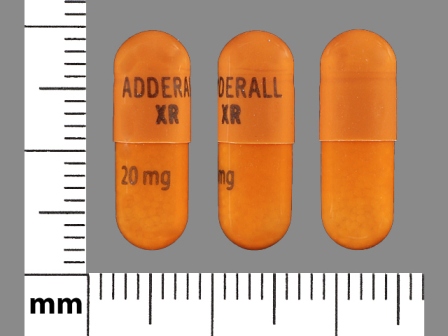 ADDERALL XR 20 mg: (54092-387) Adderall XR 20 mg 24 Hr Extended Release Capsule by Shire Us Manufacturing Inc.