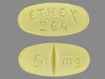 ETHEX 264 5 mg: (58177-264) Buspirone Hydrochloride 5 mg (Equivalent To Buspirone 4.6 mg) Oral Tablet by Ethex