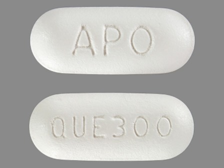 APO QUE300: (60429-375) Quetiapine (As Quetiapine Fumarate) 300 mg Oral Tablet by Golden State Medical Supply, Inc.