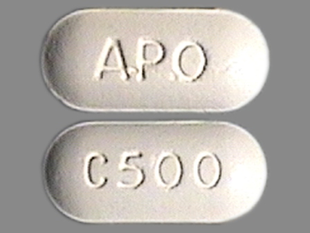 APO C500: (60505-1201) Cefuroxime (As Cefuroxime Axetil) 500 mg Oral Tablet by Apotex Corp.