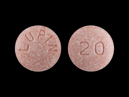 LUPIN 20: (60687-333) Lisinopril 20 mg Oral Tablet by Kaiser Foundation Hospitals