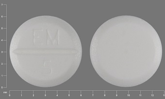 EM 5: (60687-357) Methimazole 5 mg Oral Tablet by American Health Packaging
