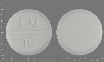 EM 10: (60687-370) Methimazole 10 mg Oral Tablet by American Health Packaging