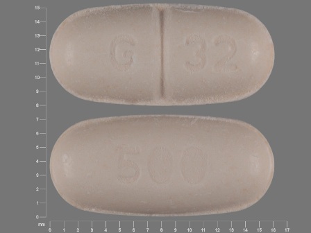 G 32 500: (60687-491) Naproxen 500 mg/1 Oral Tablet by Kaiser Foundation Hospitals